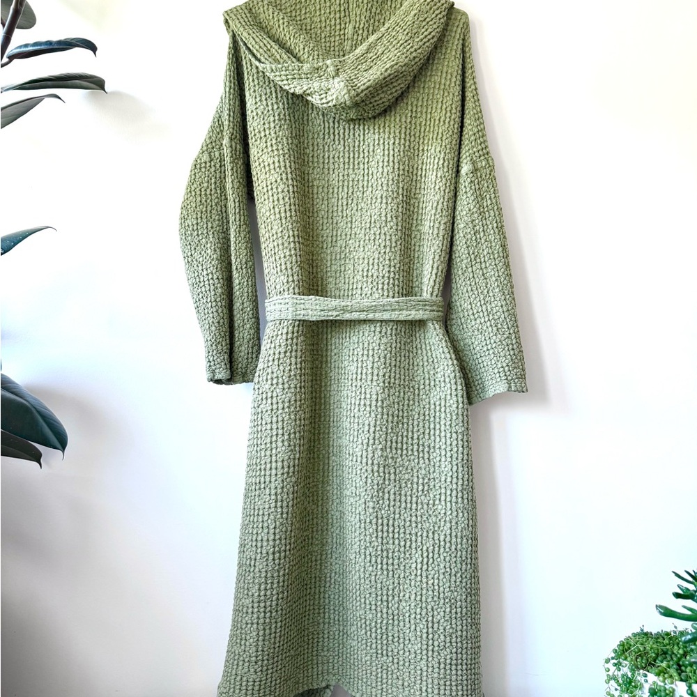 Forest Linen Like-New Men’s Waffle Knit Robe L/XL - Picture 13 of 14